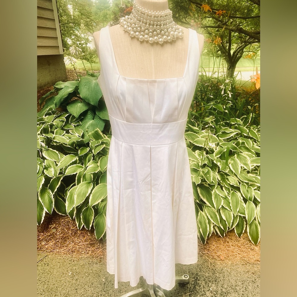 Calvin Klein, NWT, midi white Dress, Sixe 12